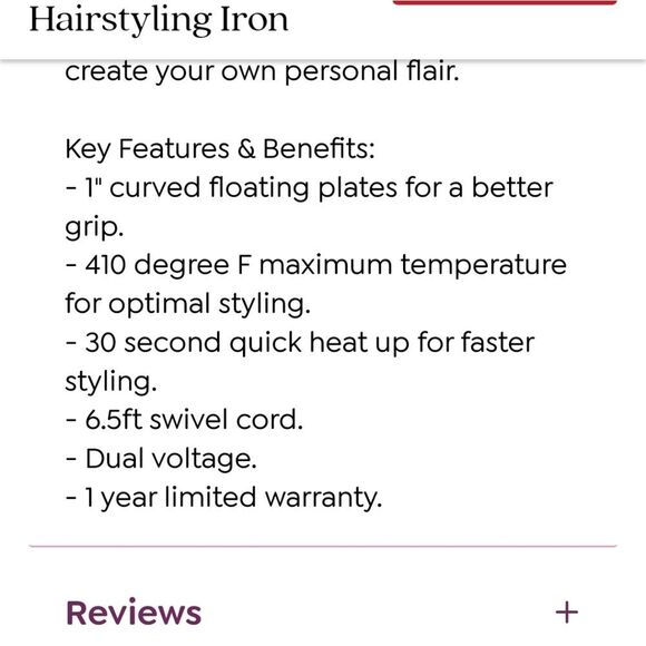 CHI 1" Ceramic Hairstyling Iron- Glitter Glaze - Picture 5 of 8